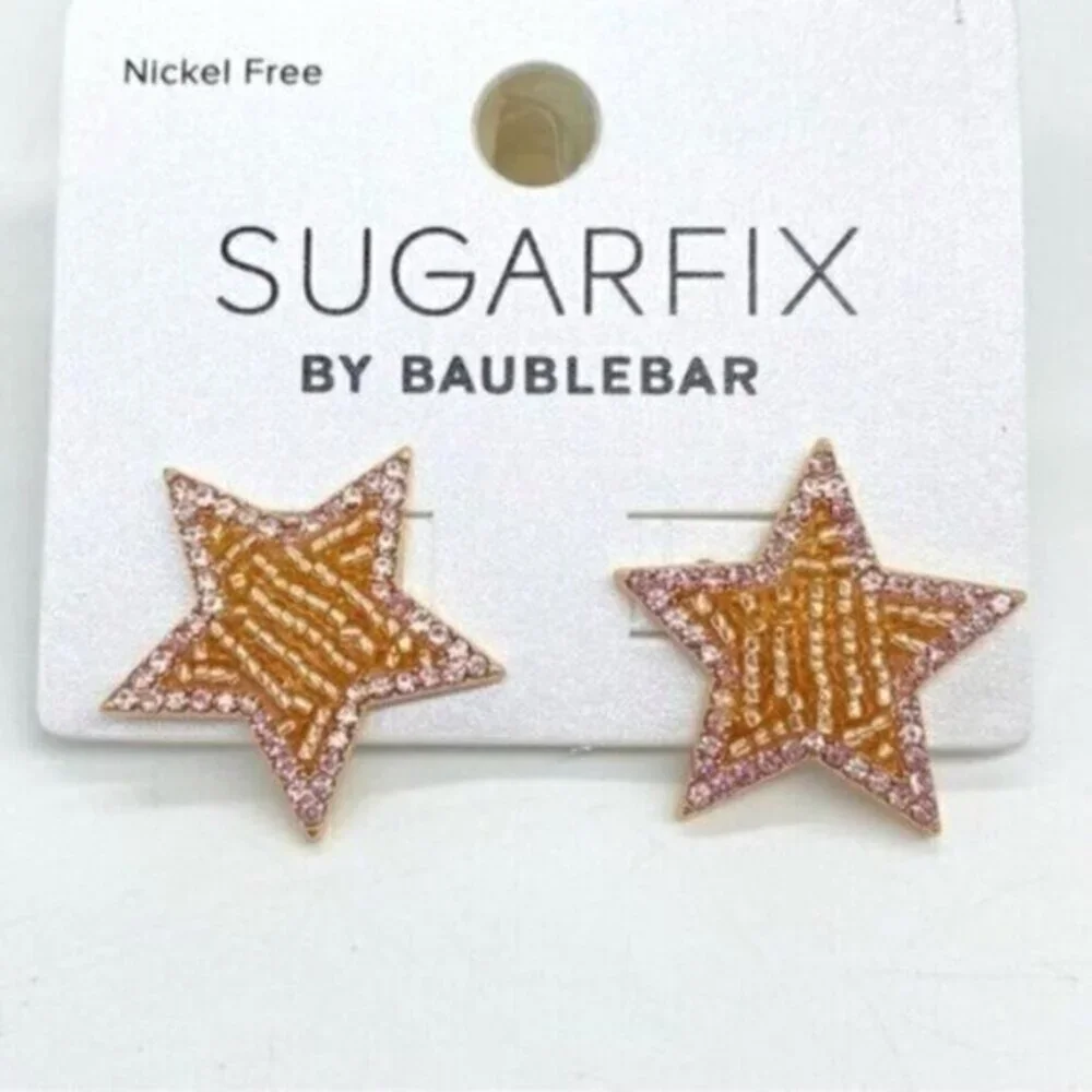 Sugarfix by BaubleBar Earrings Starry Night Beaded Star New